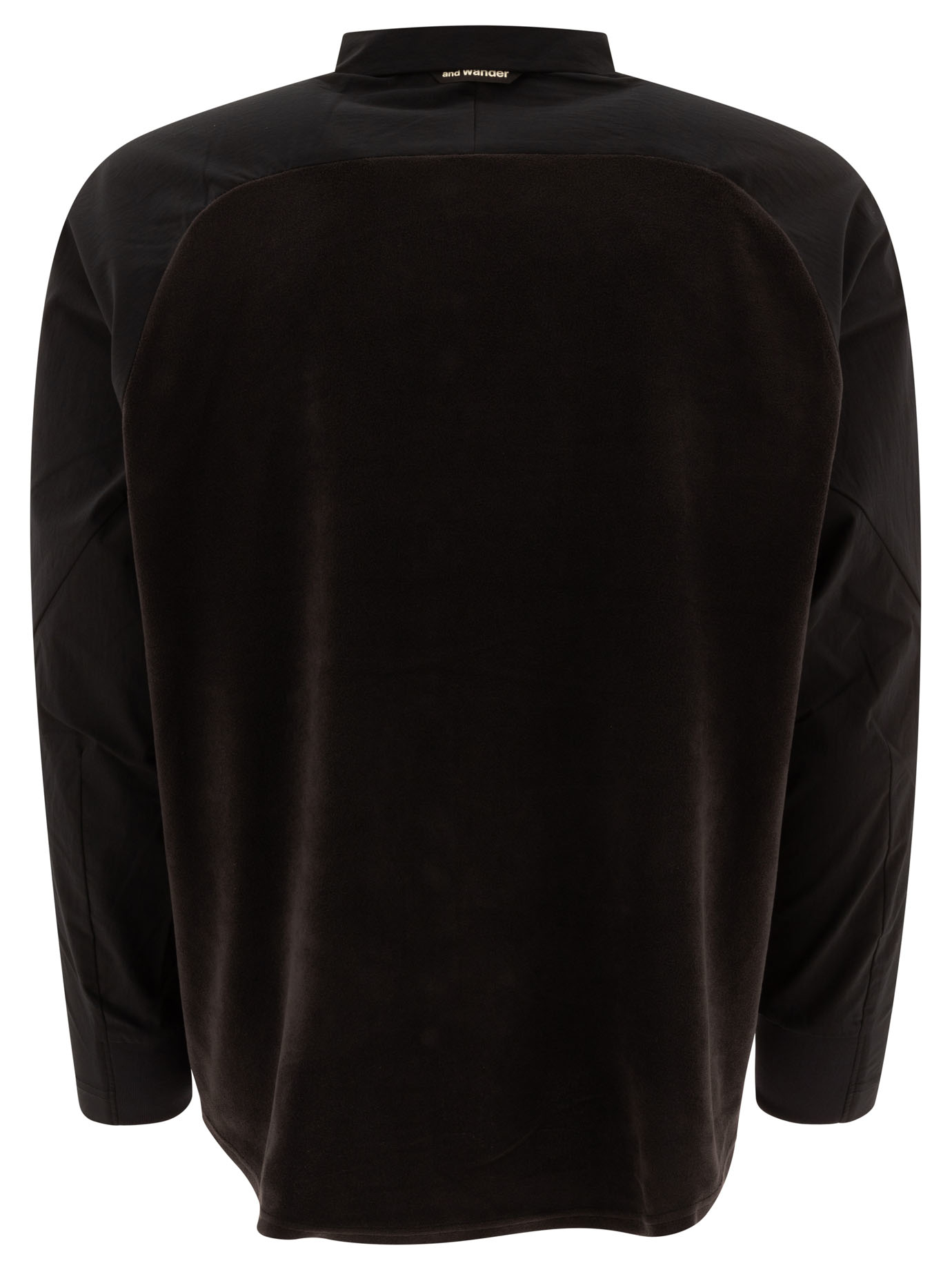 AND WANDER Black   Shirt with fleece insert